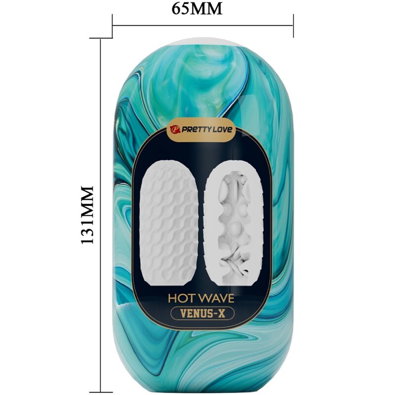 PRETTY LOVE - MASTURBATEUR MASCULIN EN SILICONE BLANC HOT WAVE