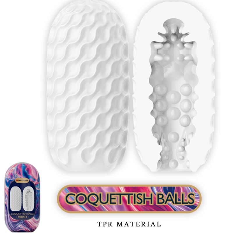 PRETTY LOVE - VENUS X 15 MASTURBATEURS MASCULINS SILICONE BLANC