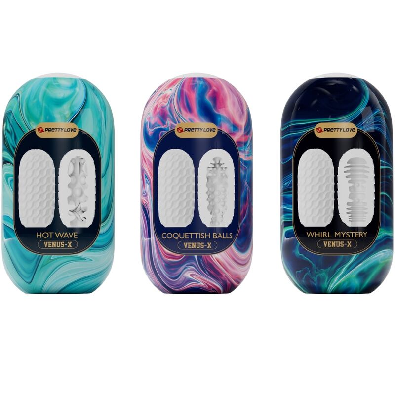 PRETTY LOVE - VENUS X 15 MASTURBATEURS MASCULINS SILICONE BLANC