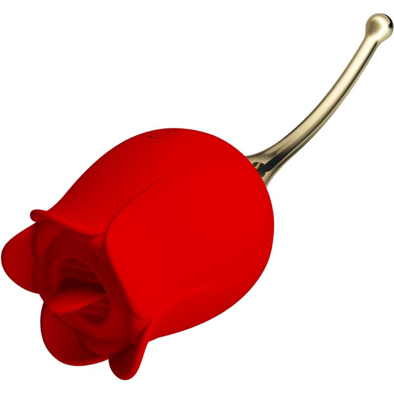PRETTY LOVE - ROSE LOVER ROSE STIMULATEUR CLITORIDIEN 12 VIBRATIONS ROUGE