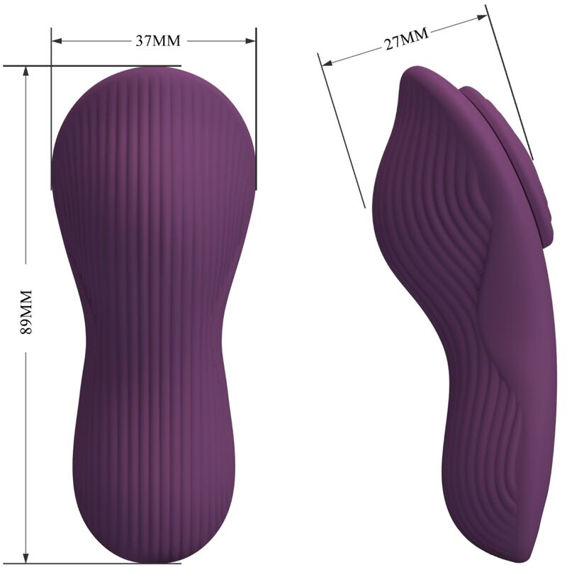 PRETTY LOVE - MASSEUR LAY ON CLITORIS 10 VIBRATIONS TÉLÉCOMMANDE VIOLET