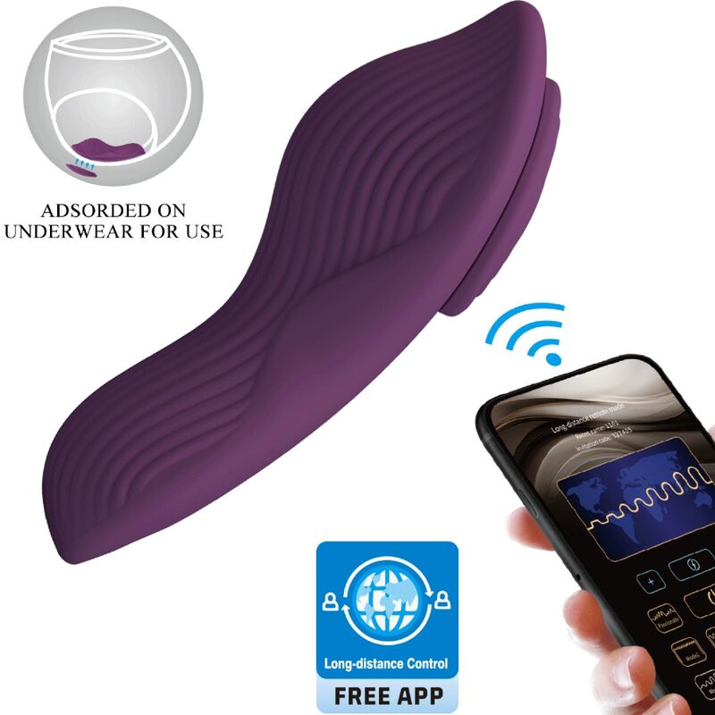 PRETTY LOVE - MASSEUR LAY ON CLITORIS 10 VIBRATIONS TÉLÉCOMMANDE VIOLET