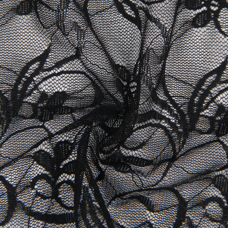 SUBBLIME - 954185 NÉGLIGÉ EN DENTELLE À BRETELLES RÉGLABLES NOIR S/M