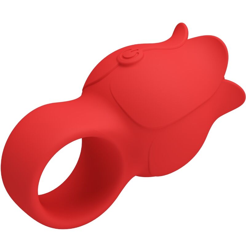 PRETTY LOVE - JAE VIBRATEUR DE DOIGT EN FORME DE ROSE 10 VIBRATIONS ROUGE