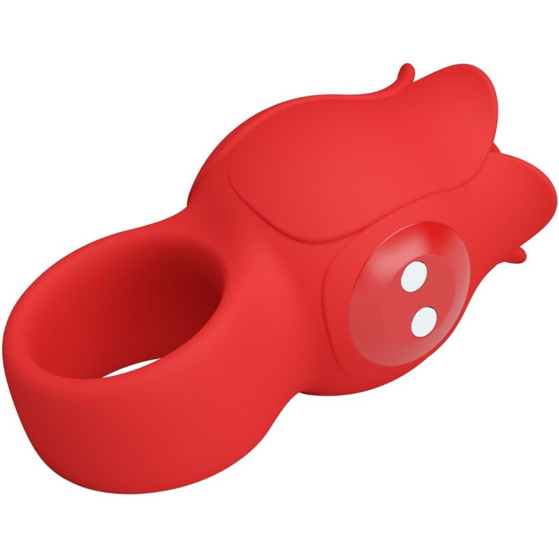 PRETTY LOVE - JAE VIBRATEUR DE DOIGT EN FORME DE ROSE 10 VIBRATIONS ROUGE