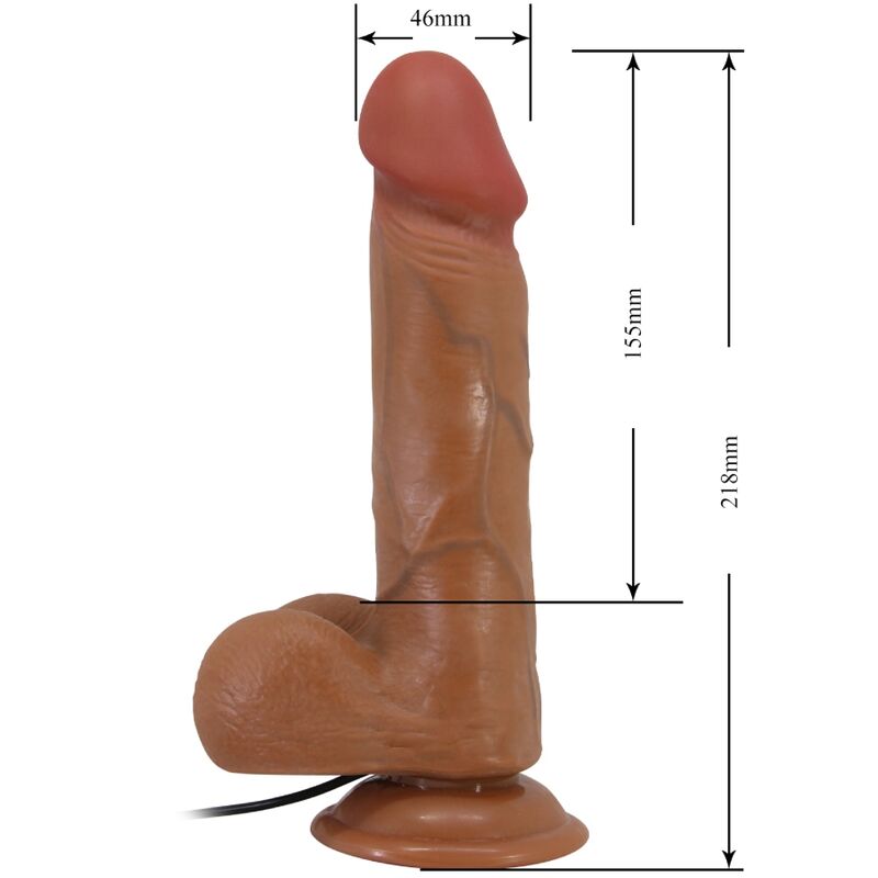 BAILE - BAHAMUT VIBRATEUR RÉALISTE 21,8 CM NATUREL TÉLÉCOMMANDE