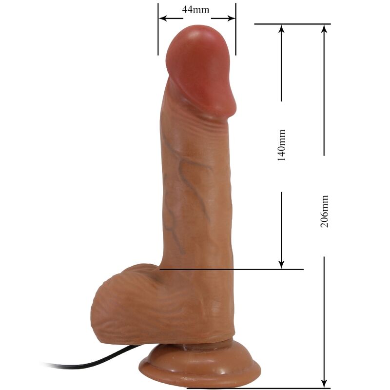 BAILE - VIBROMASSEUR RÉALISTE CATOBLEPAS 20,6 CM NATUREL AVEC TÉLÉCOMMANDE