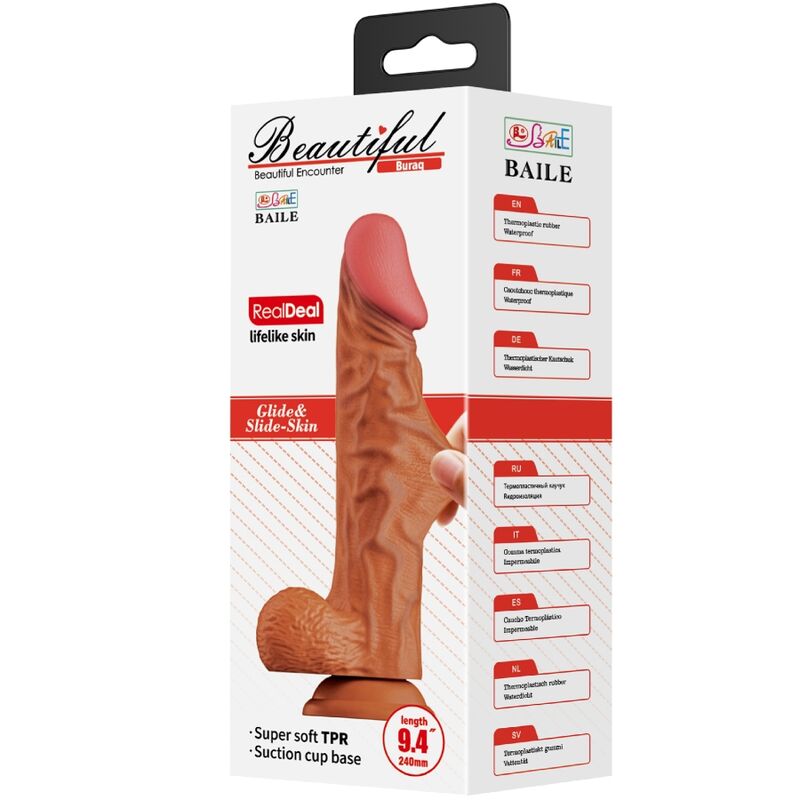 DANSE - DILDO RÉALISTE BURAQ 24 CM NATUREL
