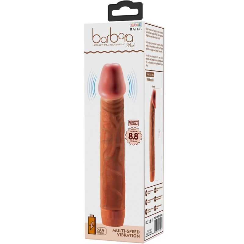 BAILE - VIBROMASSEUR RÉALISTE 22,5 CM MULATRE