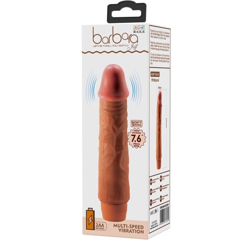 BAILE - JEFF VIBREUR RÉALISTE 19.5 CM MULÂTRE
