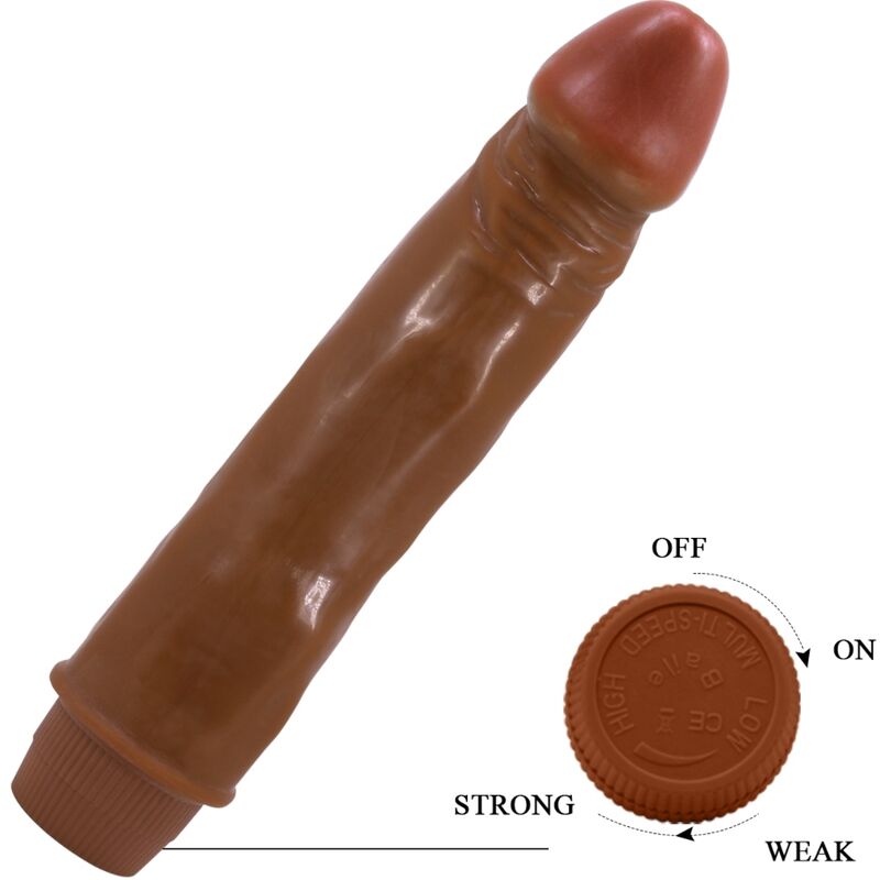 BAILE - VIBROMASSEUR RÉALISTE NAIN 21 CM MULATRE