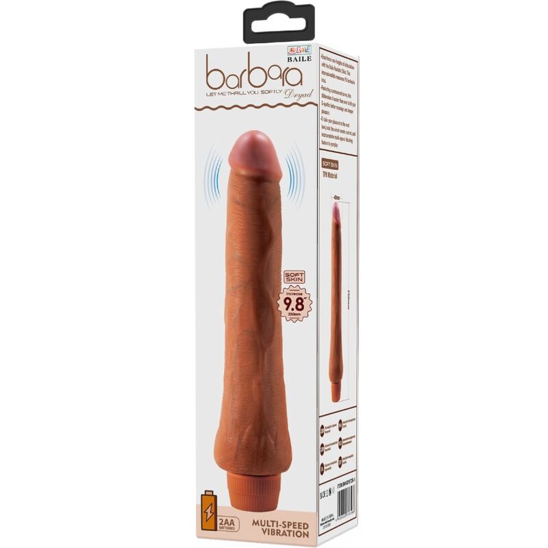 BAILE - DRYADE VIBREUR RÉALISTE 25 CM MULÂTRE