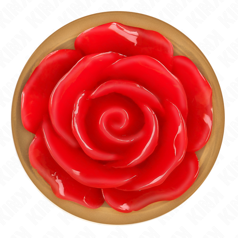 KINK - ROSE GOLD ROSE RED ANAL PLUG L