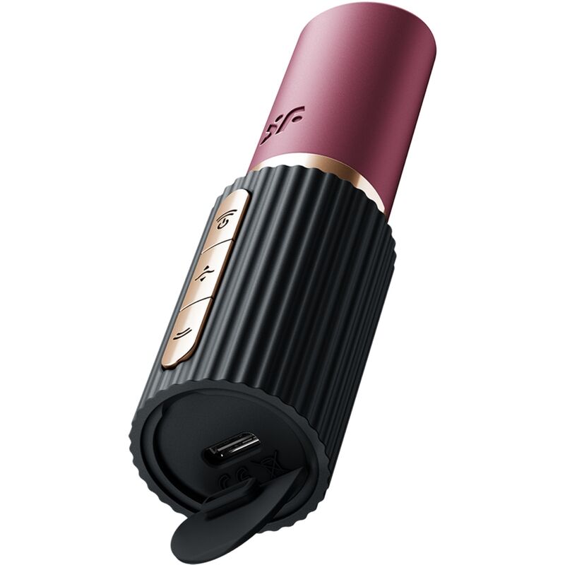SATISFYER - PRO 2 KISS STIMULATEUR CLITORIDIEN À ONDES GRENAT / NOIR