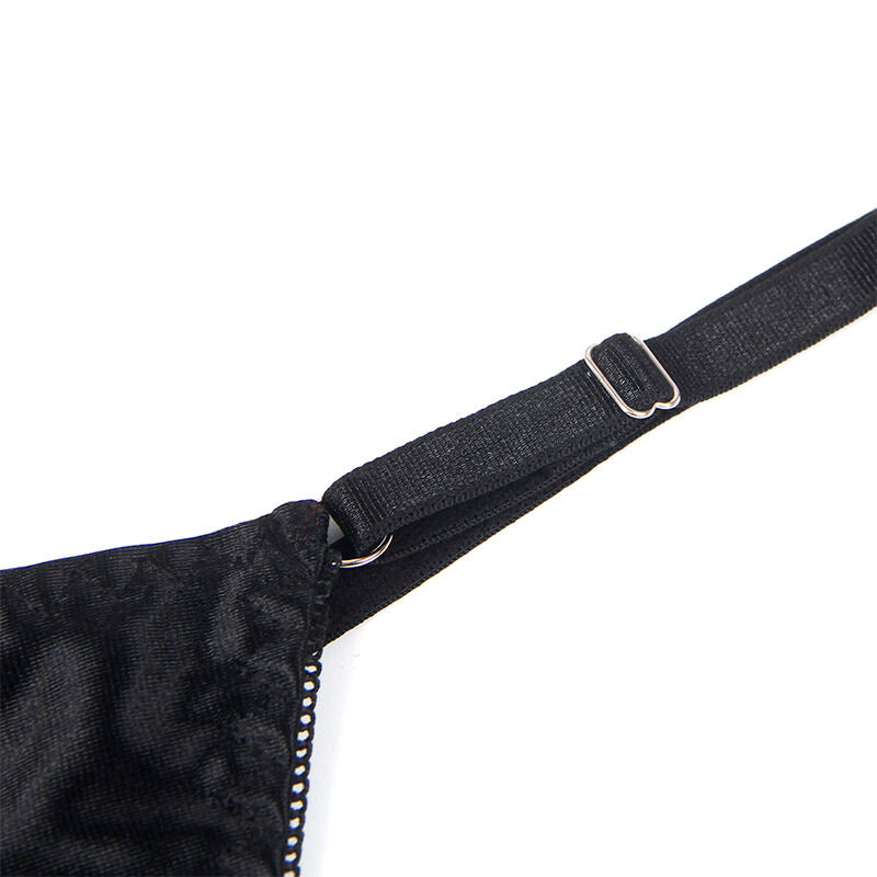 SUBBLIME - 955199 ENSEMBLE SOUTIEN-GORGE À NŒUD NOIR RÉGLABLE S/M