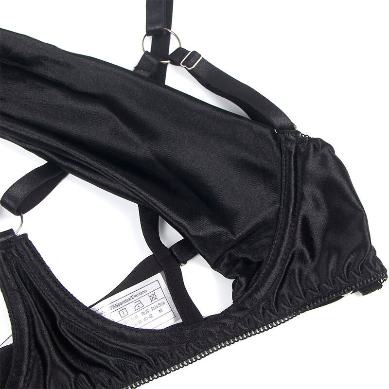 SUBBLIME - 955199 ENSEMBLE SOUTIEN-GORGE À NŒUD NOIR RÉGLABLE S/M