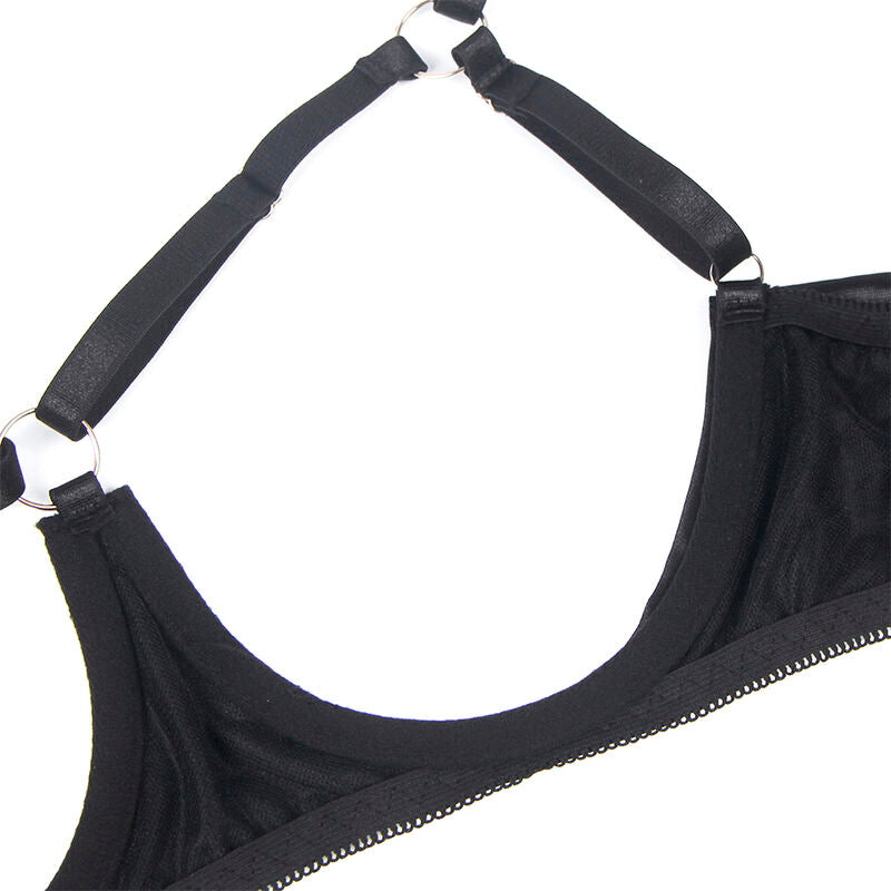 SUBBLIME - 955199 ENSEMBLE SOUTIEN-GORGE À NŒUD NOIR RÉGLABLE S/M