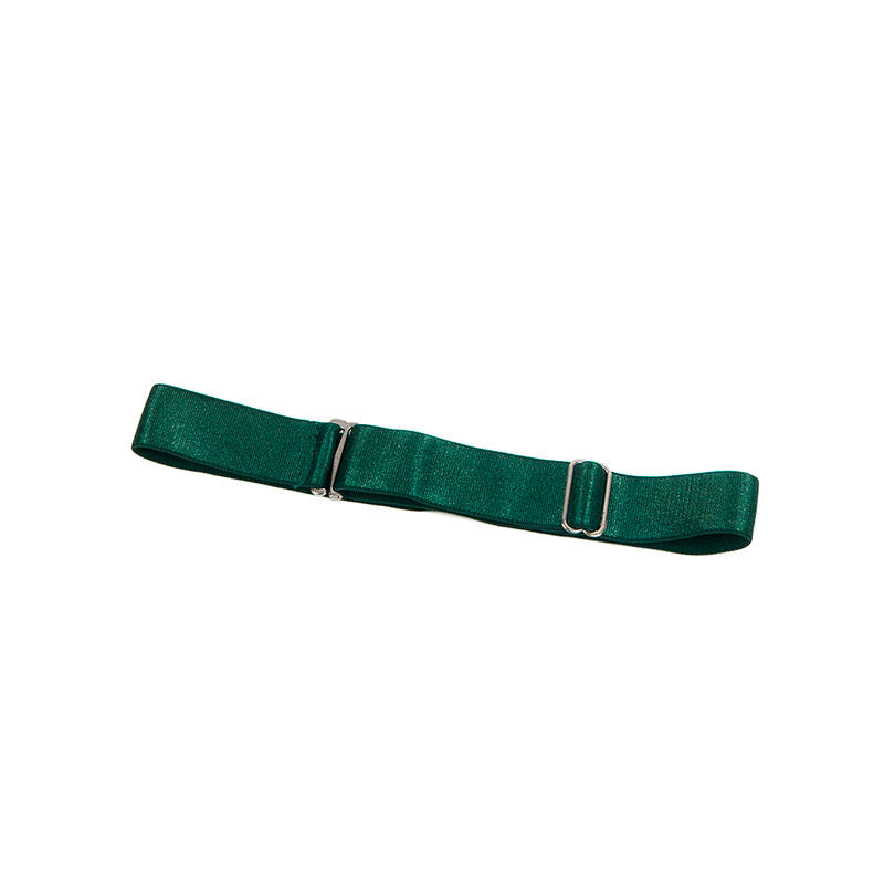 SUBBLIME - 955434 GREEN LEATHER STRAPS DRESS S/M