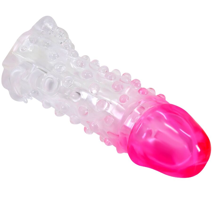 PRETTY LOVE - GAINE RÉALISTE ALLONGEANTE AVEC RELIEF POUR PÉNIS ROSE