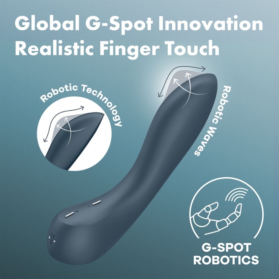 SATISFYER - G-SPOT WAVE 4 VIBRATOR 12 VIBRATION PROGRAMS DARK GRAY