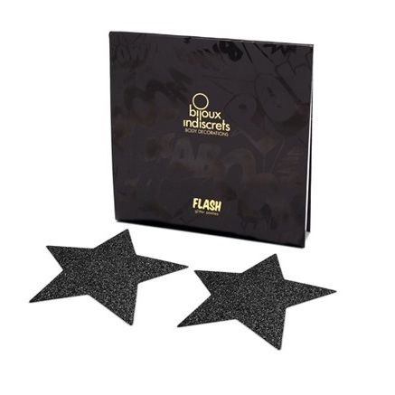 BIJOUX - INDIECRETS PROTÈGE-MAMELONS FLASH ÉTOILE NOIR