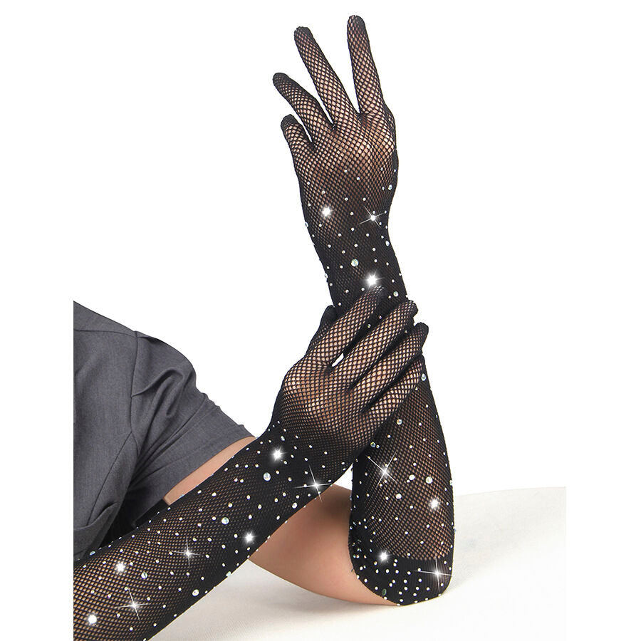 SUBBLIME - 957469 GANTS TRANSPARENTS PAILLETTES NOIRES S/M