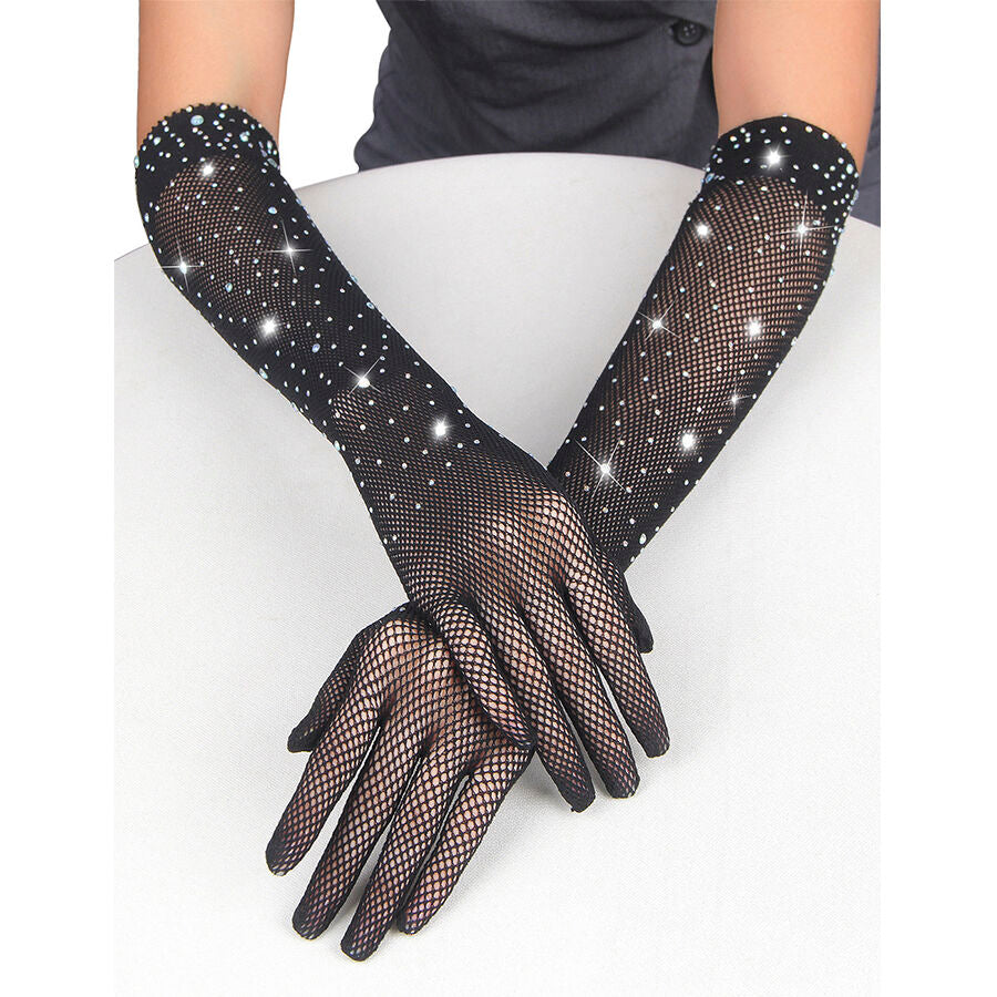 SUBBLIME - 957469 GANTS TRANSPARENTS PAILLETTES NOIRES S/M