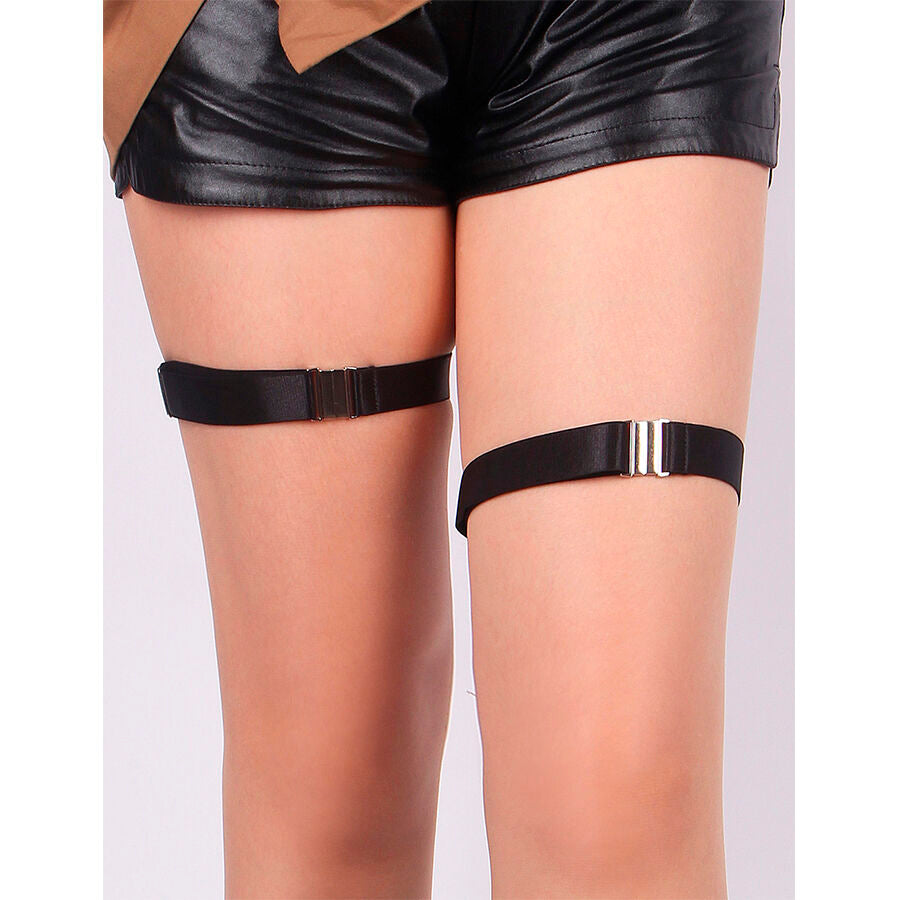 SUBBLIME - 957476 ADJUSTABLE BLACK GARTER BELT