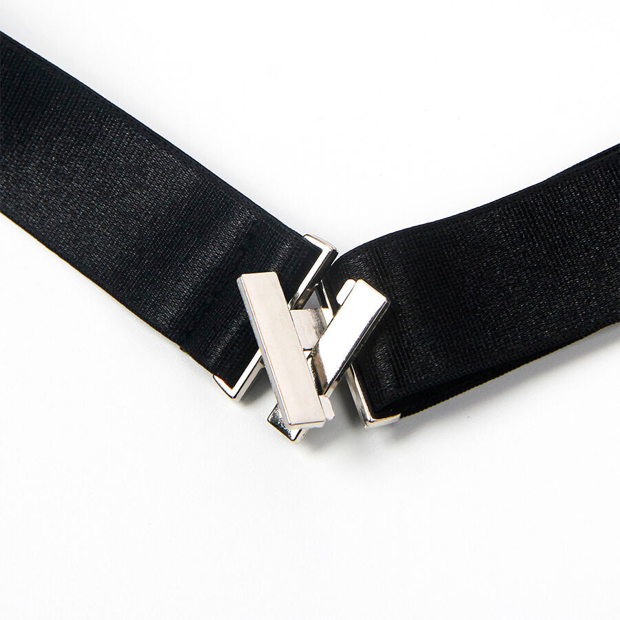 SUBBLIME - 957476 ADJUSTABLE BLACK GARTER BELT