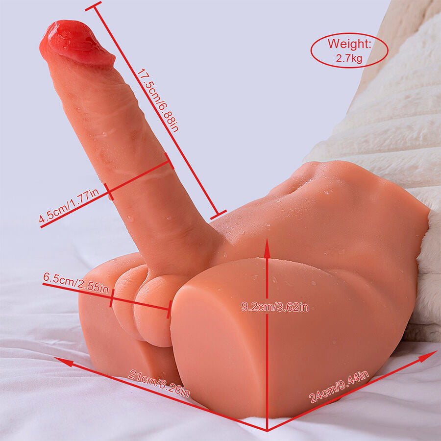 XISE - PEEL GODEMICH CUL MASTURBATEUR GODEMICH RÉALISTE POSITION FRONTALE AVEC MOUVEMENT DE POUSSÉE 17,5 CM