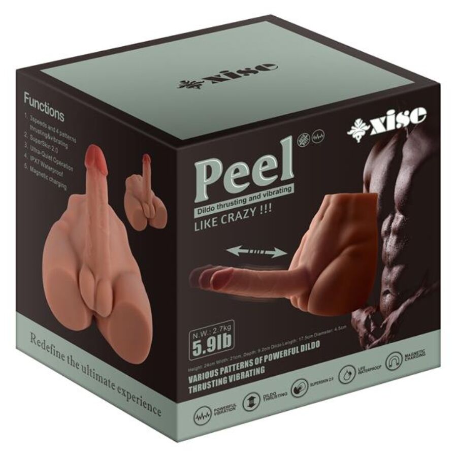 XISE - PEEL GODEMICH CUL MASTURBATEUR GODEMICH RÉALISTE POSITION FRONTALE AVEC MOUVEMENT DE POUSSÉE 17,5 CM