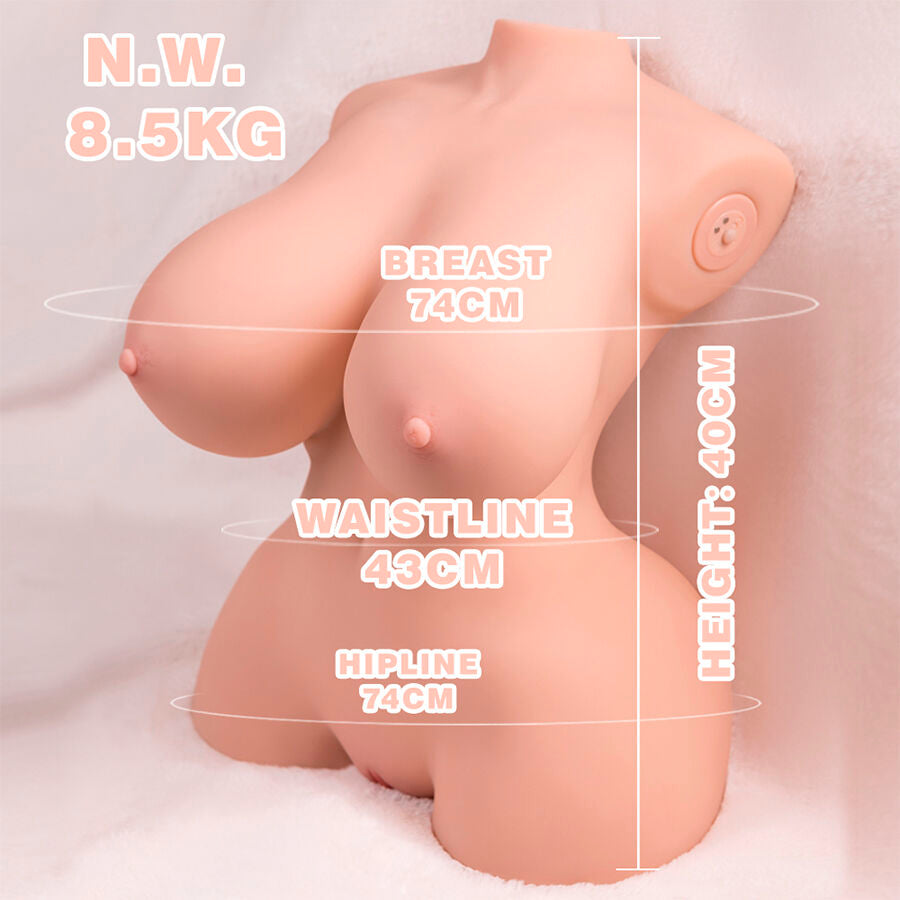 XISE - PETIT TORSE POUSSANT RÉALISTE AVEC VIBRATION FÉMININ 40 CM