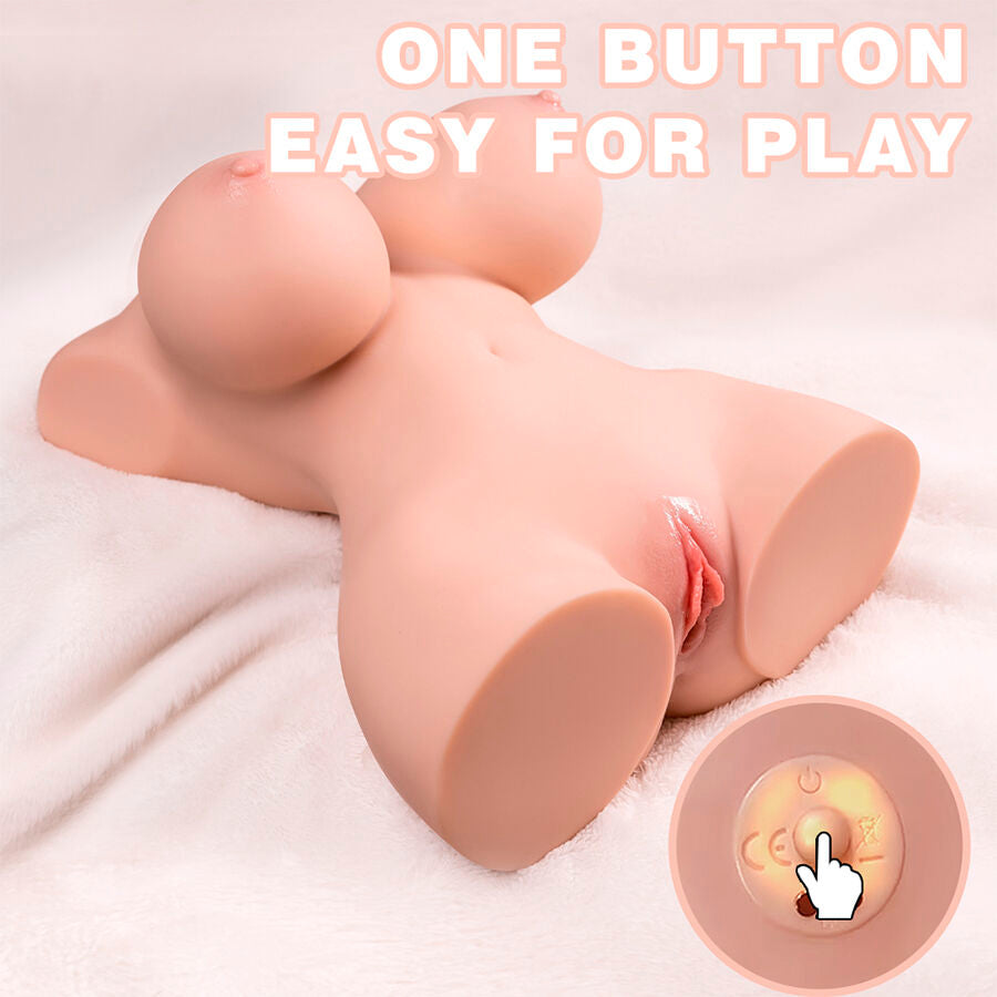 XISE - PETIT TORSE POUSSANT RÉALISTE AVEC VIBRATION FÉMININ 40 CM