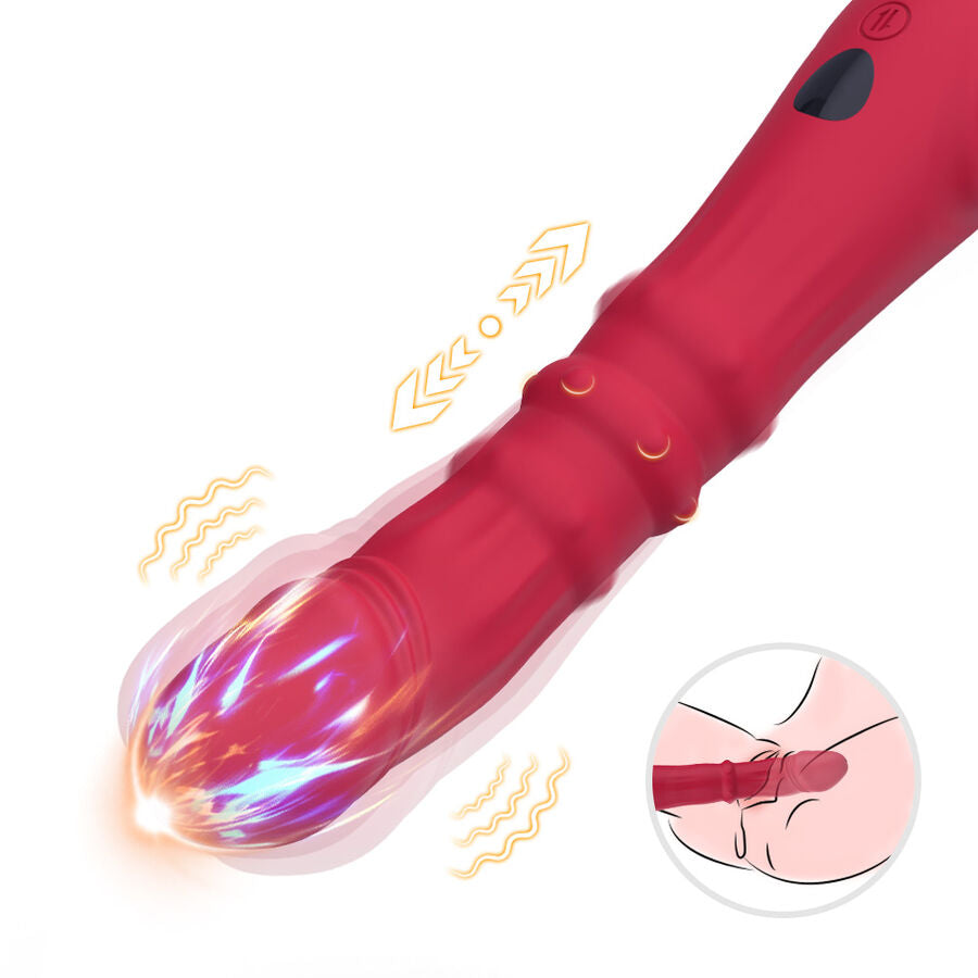 ARMONY - GODEMICHET VIBRANT STIMULATEUR POINT A THERMORÉGLABLE ROUGE