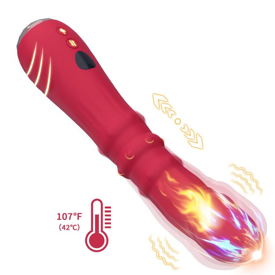 ARMONY - GODEMICHET VIBRANT STIMULATEUR POINT A THERMORÉGLABLE ROUGE