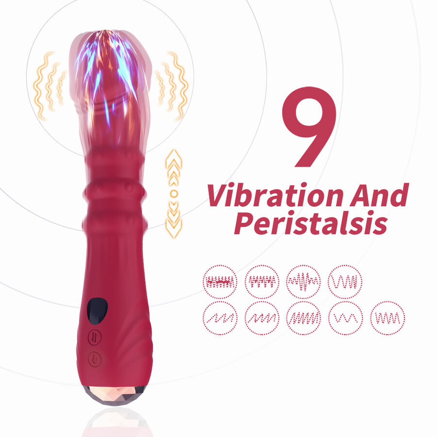 ARMONY - GODEMICHET VIBRANT STIMULATEUR POINT A THERMORÉGLABLE ROUGE