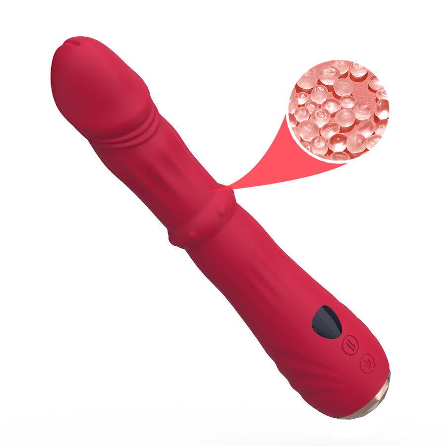 ARMONY - GODEMICHET VIBRANT STIMULATEUR POINT A THERMORÉGLABLE ROUGE