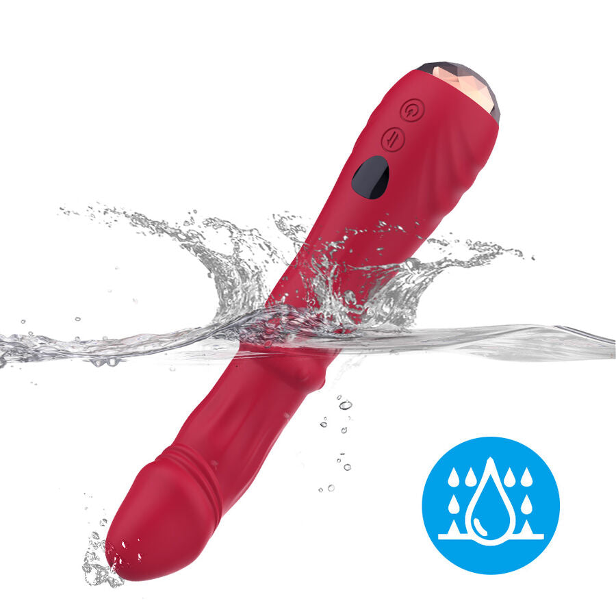 ARMONY - GODEMICHET VIBRANT STIMULATEUR POINT A THERMORÉGLABLE ROUGE