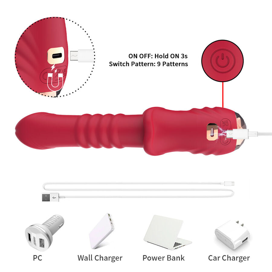 ARMONY - RED A-SPOT VIBRATING DILDO STIMULATOR