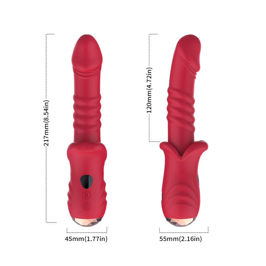ARMONY - RED A-SPOT VIBRATING DILDO STIMULATOR