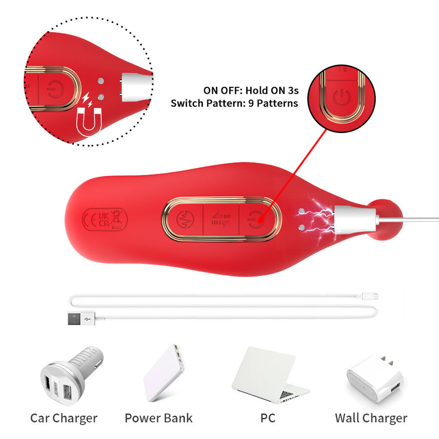 ARMONY - VIBRADOR ANAL PANTY ESTIMULADOR PUNTO C Y G CONTROL REMOTO ROJO