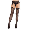 LEG AVENUE - MEDIAS DE CORAZÓN CON LIGAS NEGRO