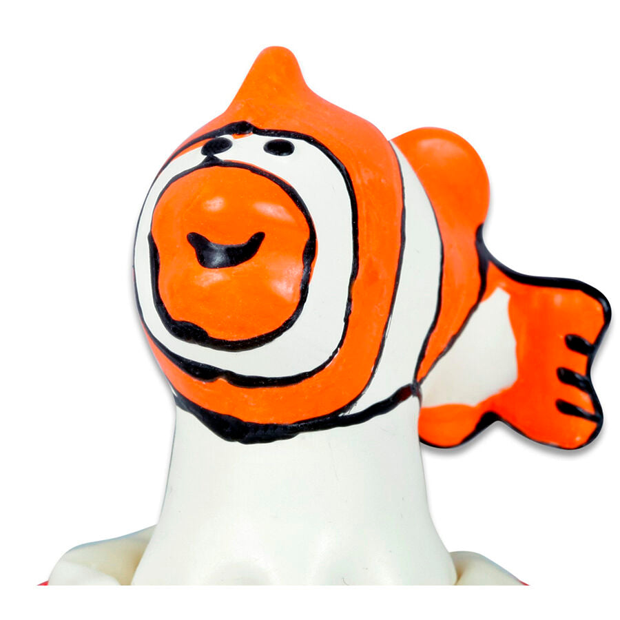 CONDOMERIE - PRÉSERVATIF DÉCORATIF PEINT À LA MAIN POISSON ORANGE