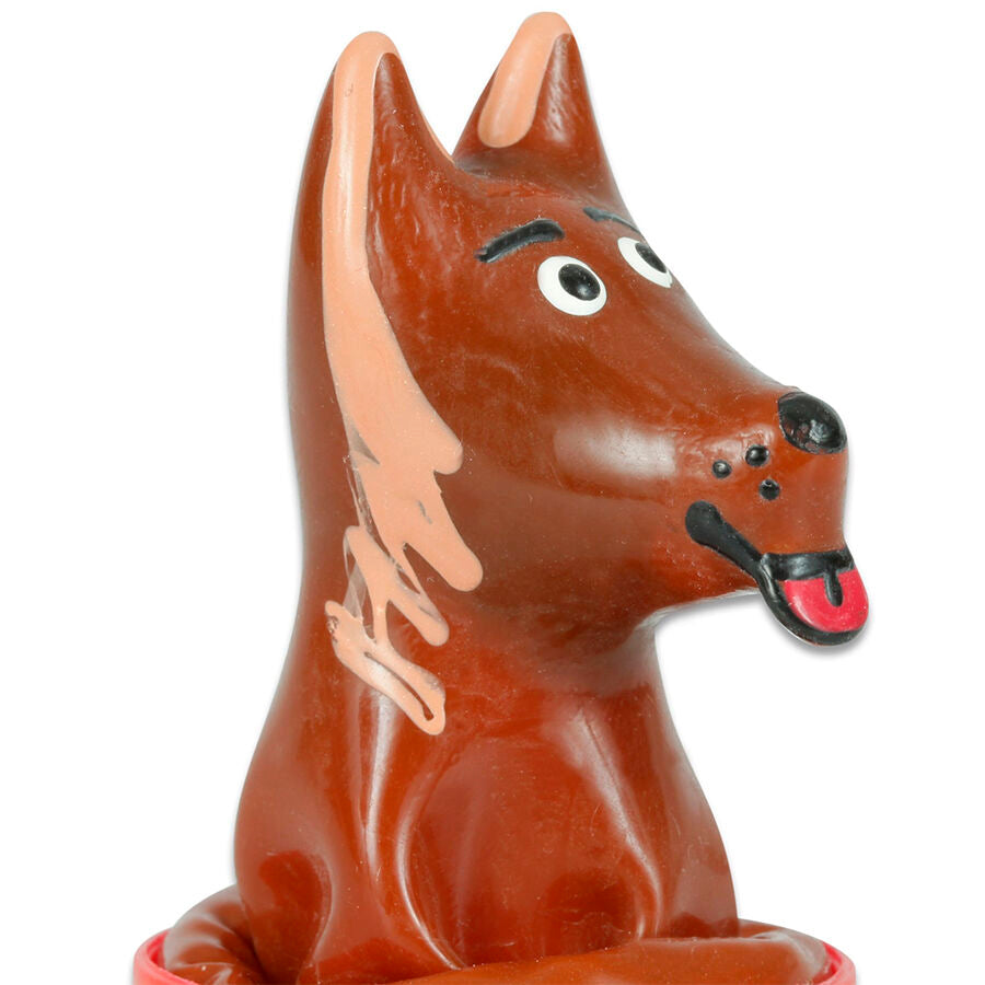 CONDOMERIE - PRÉSERVATIF DÉCORATIF PEINT À LA MAIN CHIEN