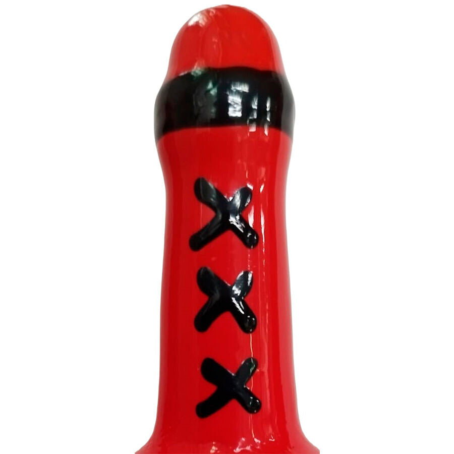 CONDOMERIE - HAND-PAINTED DECORATIVE CONDOM AMSTERDAM RED