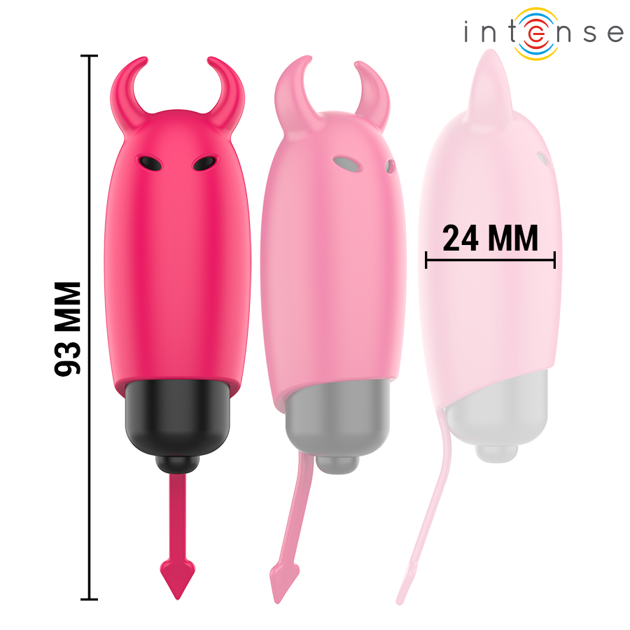 INTENSE - BALLE VIBRANTE ÉCARLATE DÉMON ROUGE 9,3 X 2,4 CM