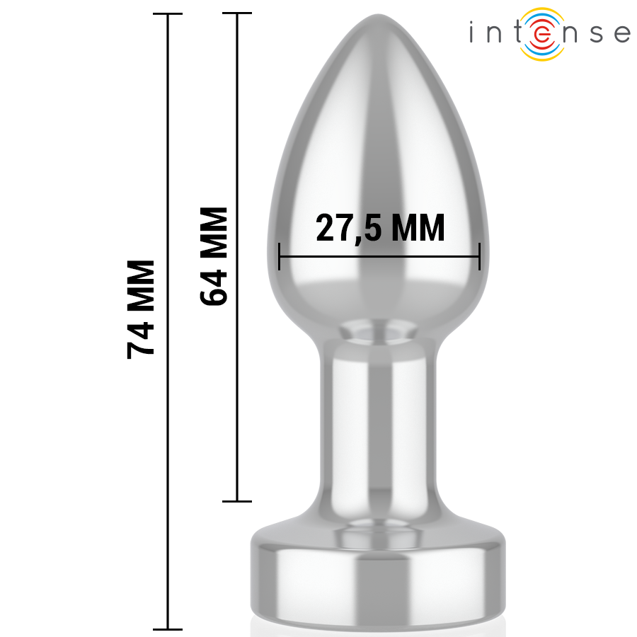 INTENSE - PLUG ANAL MÉTAL 10 VIBRATIONS AVEC TÉLÉCOMMANDE S