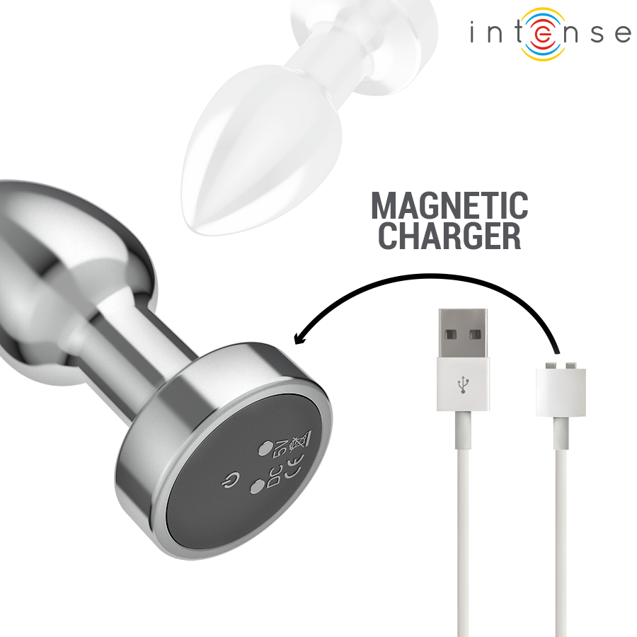 INTENSE - PLUG ANAL MÉTAL 10 VIBRATIONS AVEC TÉLÉCOMMANDE S