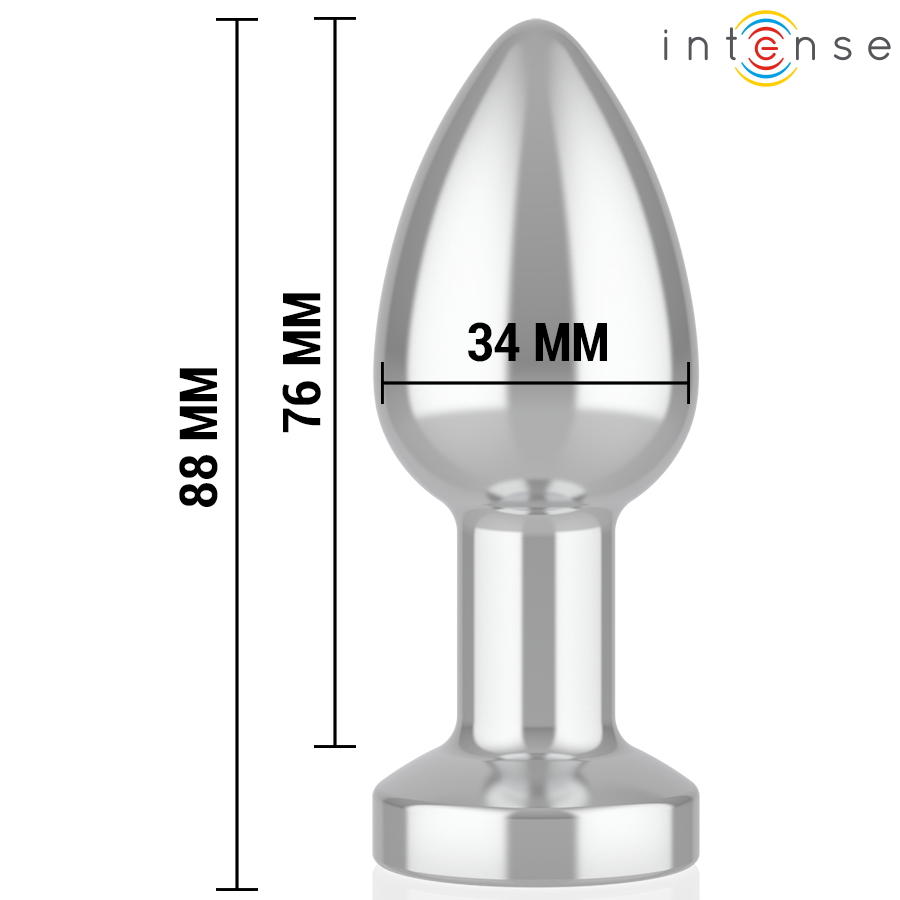 INTENSE - PLUG ANAL MÉTAL 10 VIBRATIONS AVEC TÉLÉCOMMANDE