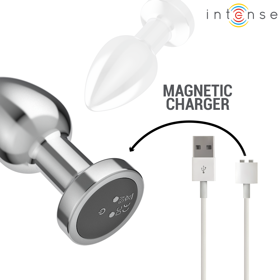 INTENSE - PLUG ANAL MÉTAL 10 VIBRATIONS AVEC TÉLÉCOMMANDE